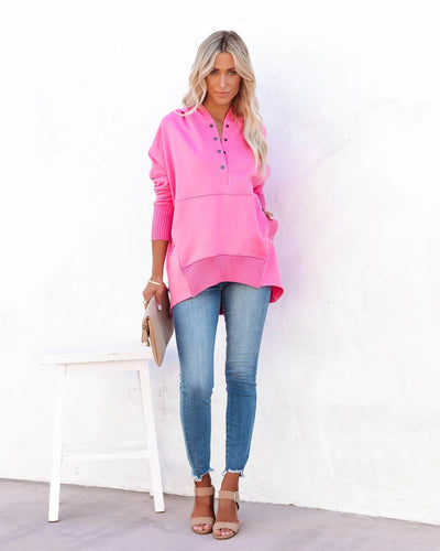 Women Candy Color Pullover Hoodies