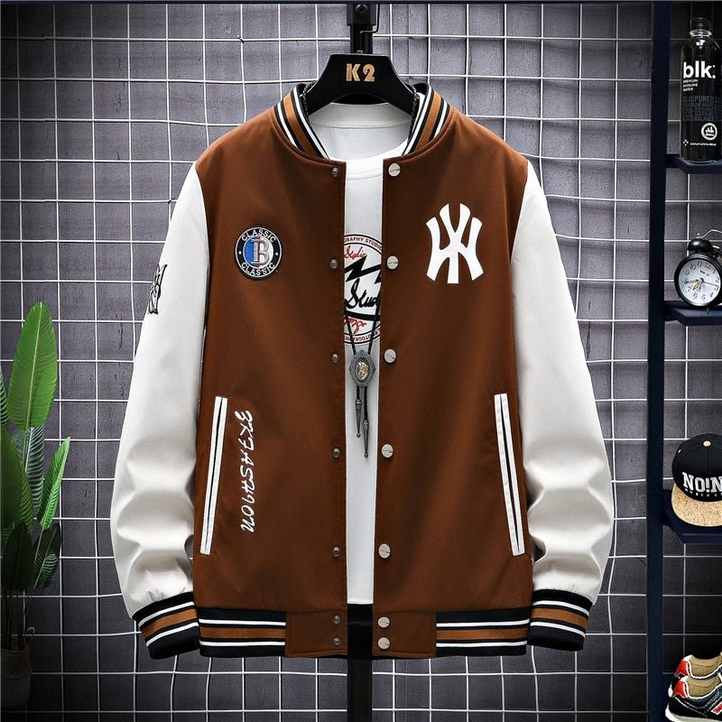 Baseball Wear Preppy Style Bomber Jacket Yankees Auburn - Lifetane