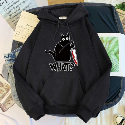 Hoody Cute Cat Casual Sweatshirt Hooded Women Plus Size - Lifetane