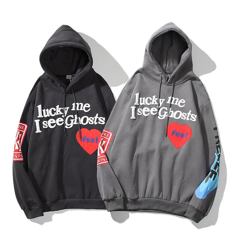 Men's Hooded Lucky Me Sweatshirt Fleece Pullover Streetwear - Lifetane