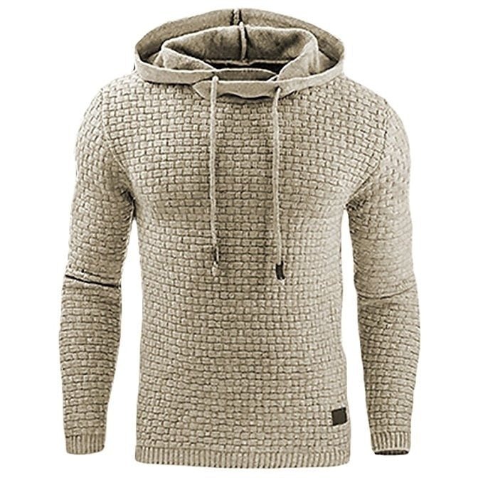 Men's New Brand Plaid Sweatshirt Hoodie Beige - Lifetane