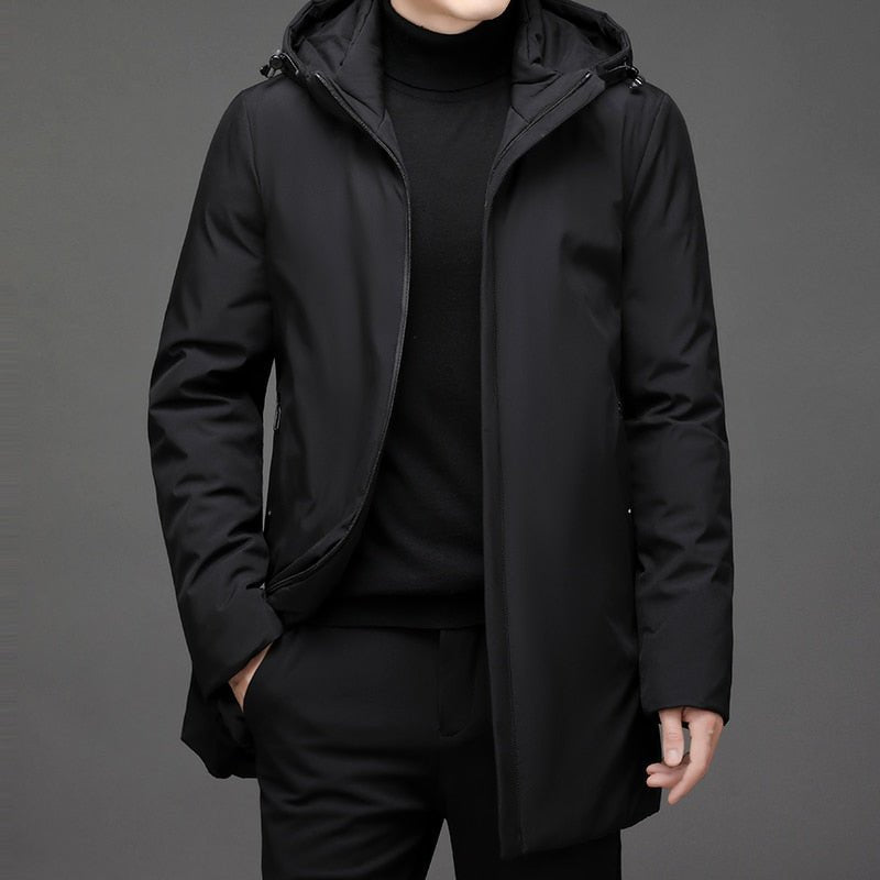 Men's Thicken Warm Cotton-Padded Slim Fit Jacket Black - Lifetane